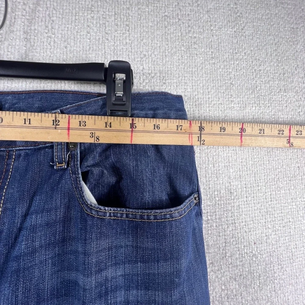 Banana Republic Mens Straight Leg Jeans Medium Wash Blue Denim 35x33 Classic Fit